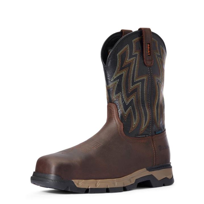 Ariat Rebar Flex Western Wasserdichte Composite Kappe Arbeits Boot Dunkelbraun | f8X1KmeJ