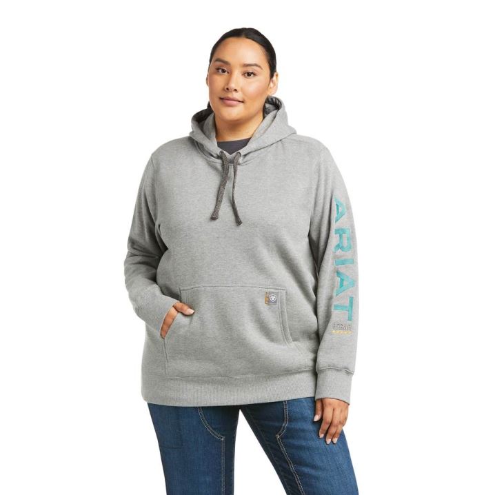 Ariat Rebar Graphic Hoodie Grau | JCedSx6w