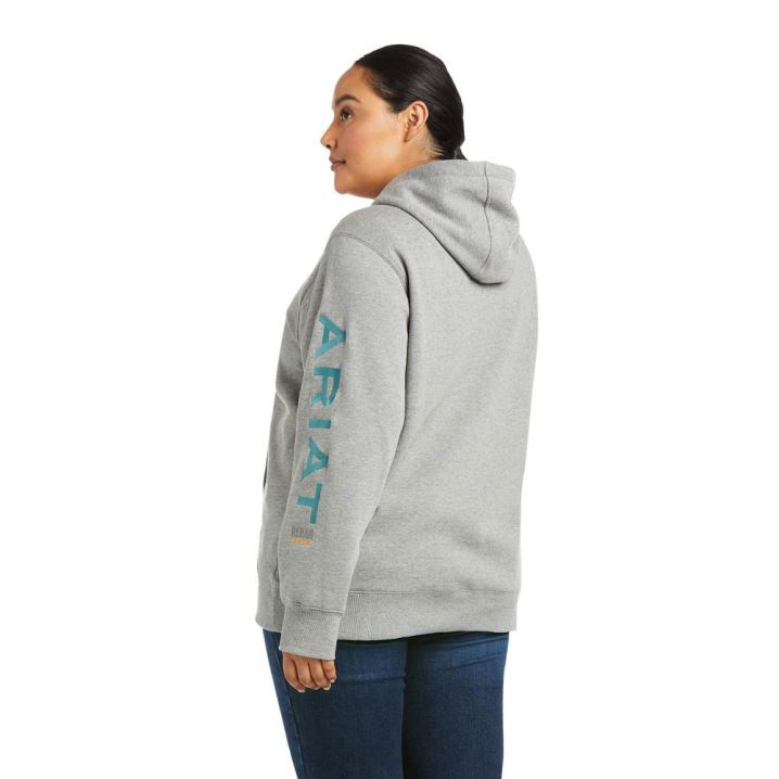 Ariat Rebar Graphic Hoodie Grau | JCedSx6w