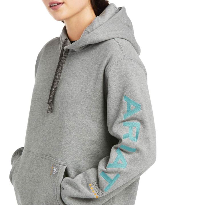 Ariat Rebar Graphic Hoodie Grau | JCedSx6w