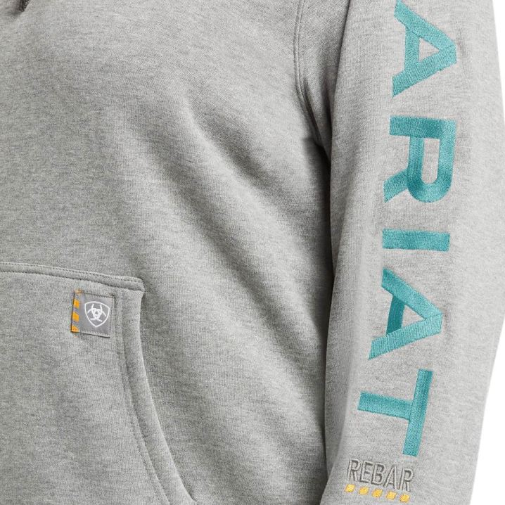 Ariat Rebar Graphic Hoodie Grau | JCedSx6w