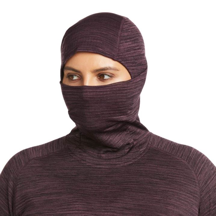 Ariat Rebar Gridwork Balaclava Baselayer Lila | 61X8THg6