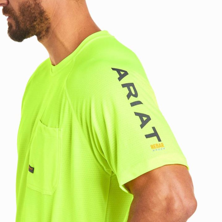 Ariat Rebar Heat Fighter T-Shirt Hellgrün | rfnhZiXh