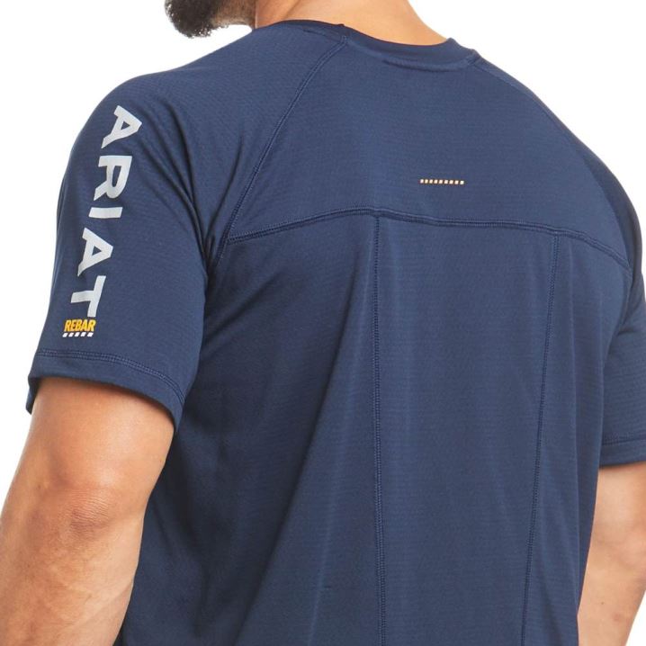 Ariat Rebar Heat Fighter T-Shirt Navy | wz6DFPco