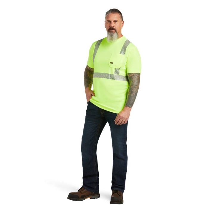 Ariat Rebar Hi-Vis ANSI T-Shirt Gelb | 1b7zOt68