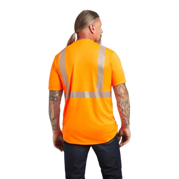 Ariat Rebar Hi-Vis ANSI T-Shirt Orange | KpQbRWSW