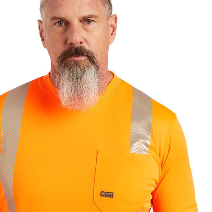 Ariat Rebar Hi-Vis ANSI T-Shirt Orange | KpQbRWSW