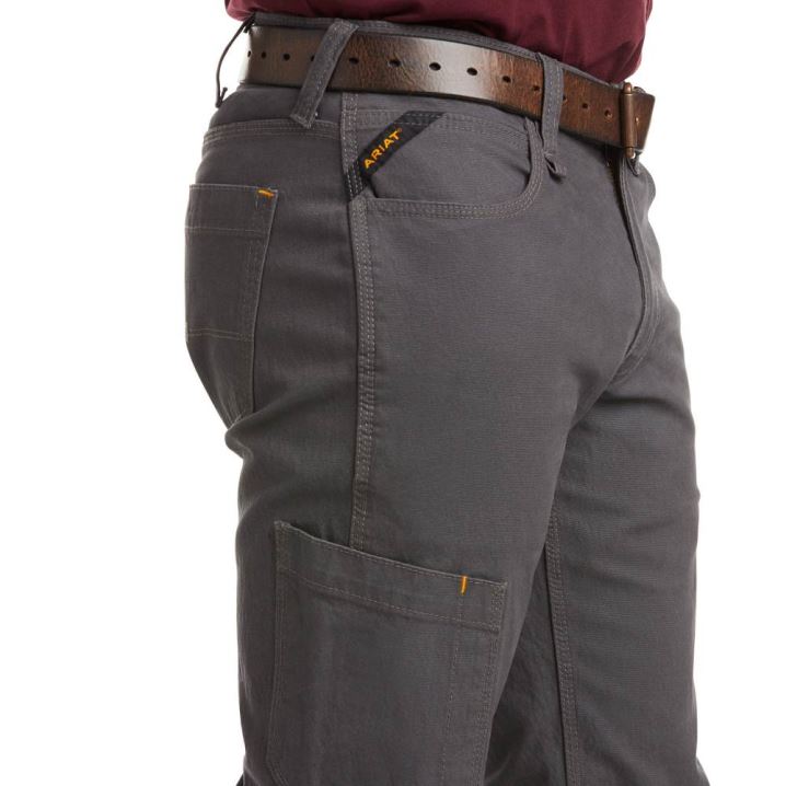 Ariat Rebar M4 Relaxed DuraStretch Made Tough Stackable Straight Leg Pant Grau | 80SgizVF