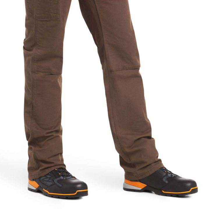 Ariat Rebar M4 Relaxed DuraStretch Made Tough Double Front Stackable Straight Leg Pant Wren | JiNG8QR3