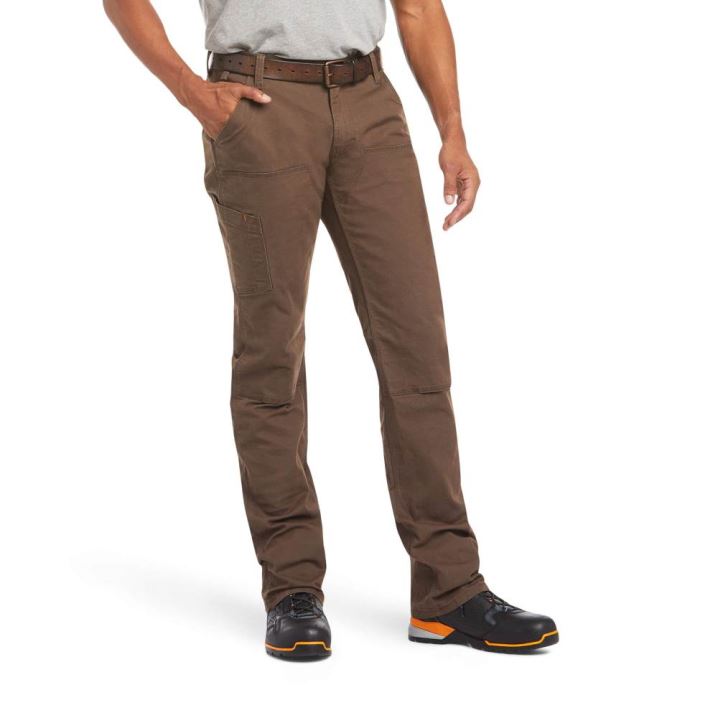 Ariat Rebar M4 Relaxed DuraStretch Made Tough Double Front Stackable Straight Leg Pant Wren | JiNG8QR3