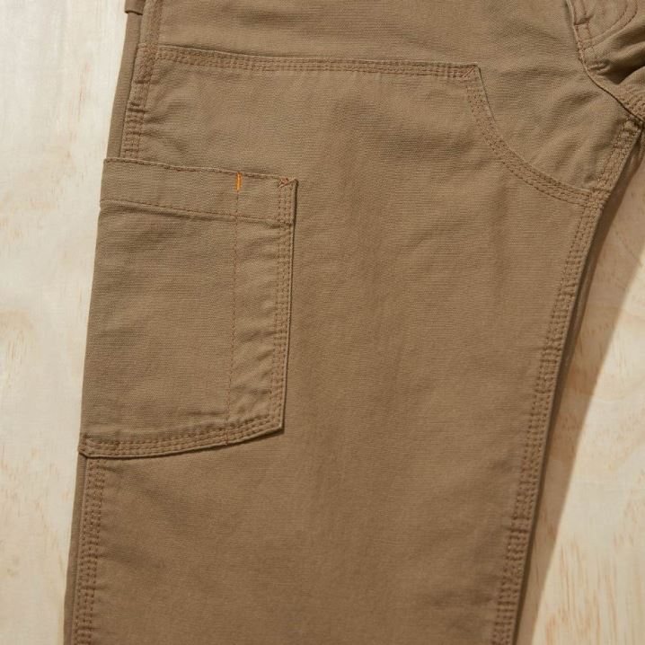 Ariat Rebar M4 Relaxed DuraStretch Made Tough Double Front Stackable Straight Leg Pant Khaki | VbBZAxdz