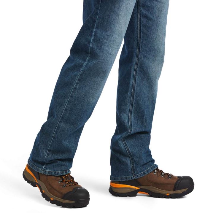 Ariat Rebar M5 Straight DuraStretch Basic Stackable Straight Leg Jean Edgewood | HiCuFJMm