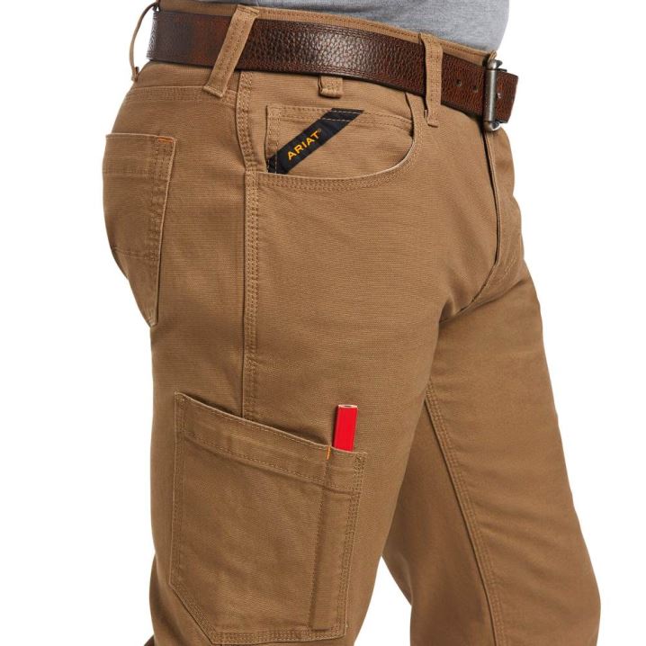 Ariat Rebar M7 Slim DuraStretch Made Tough Straight Pant Khaki | vis3LOE7