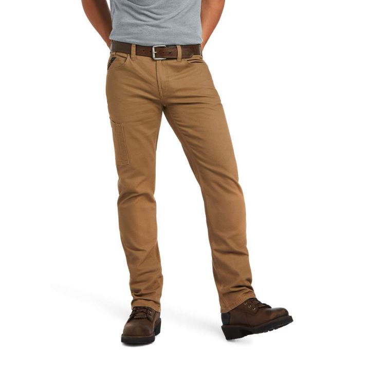 Ariat Rebar M7 Slim DuraStretch Made Tough Straight Pant Khaki | vis3LOE7