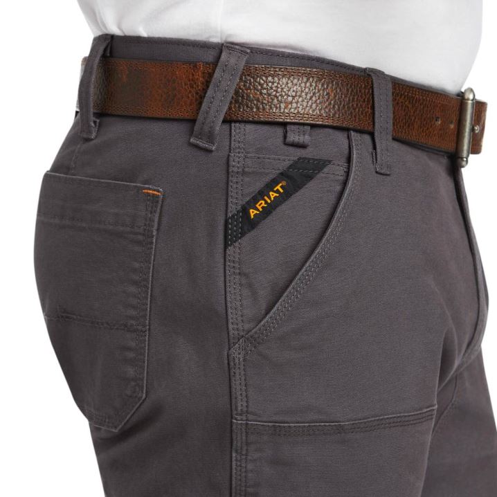 Ariat Rebar M7 Slim DuraStretch Made Tough Double Front Straight Pant Grau | zCOyt5kl