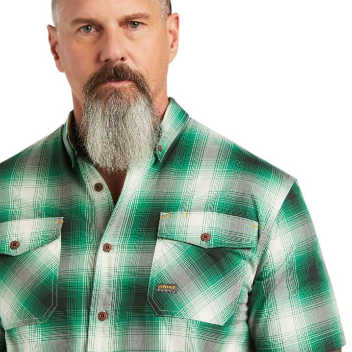 Ariat Rebar Made Tough DuraStretch Arbeits Shirt Amazon Plaid | MGYVR4GK