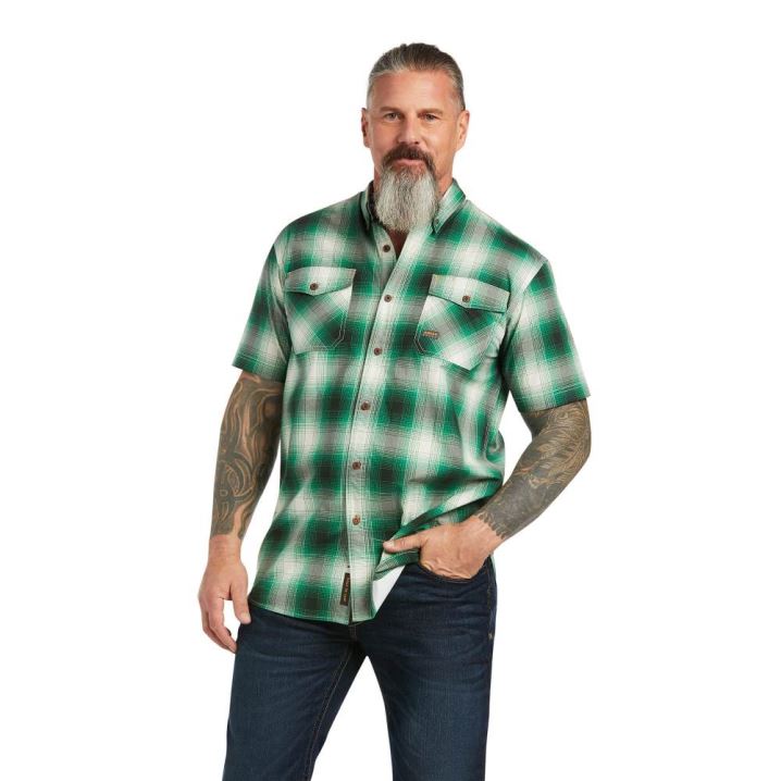 Ariat Rebar Made Tough DuraStretch Arbeits Shirt Amazon Plaid | MGYVR4GK