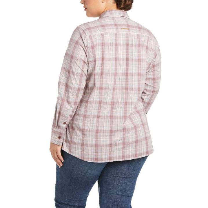 Ariat Rebar Made Tough DuraStretch Arbeits Shirt Lila | MvBSyeb6