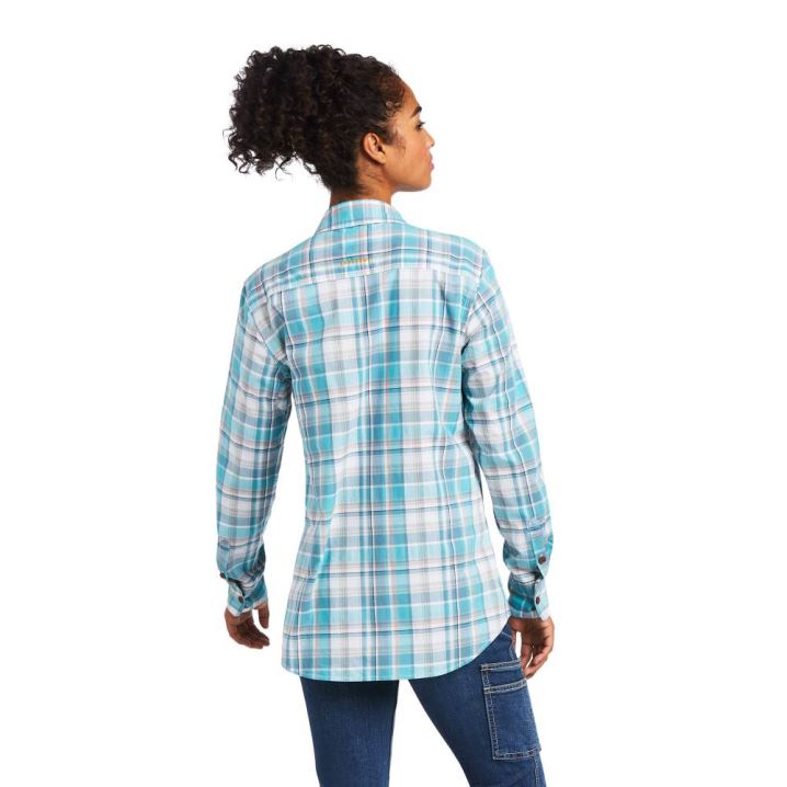 Ariat Rebar Made Tough DuraStretch Arbeits Shirt Hydro | WpMbCz5Z