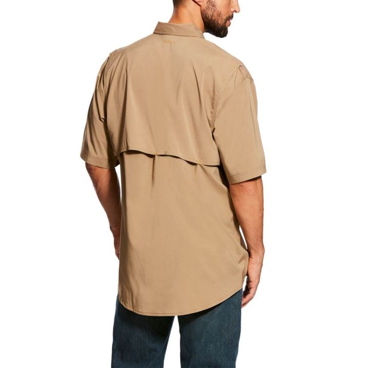 Ariat Rebar Made Tough VentTEK DuraStretch Arbeits Shirt Khaki | LCsv3my7