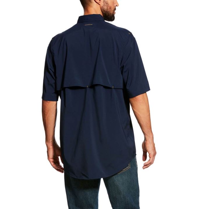 Ariat Rebar Made Tough VentTEK DuraStretch Arbeits Shirt Navy | Rc2DBHzZ