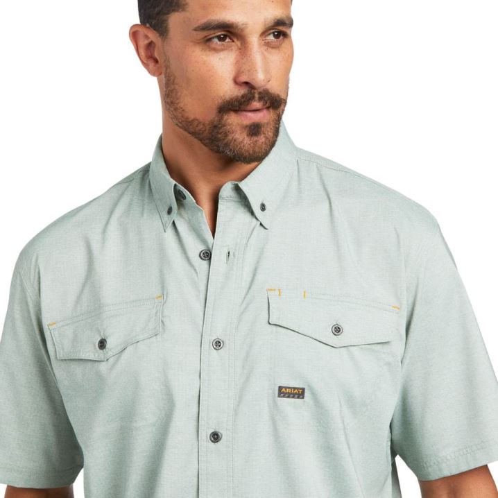 Ariat Rebar Made Tough VentTEK DuraStretch Arbeits Shirt Grün | yHy6BUAA