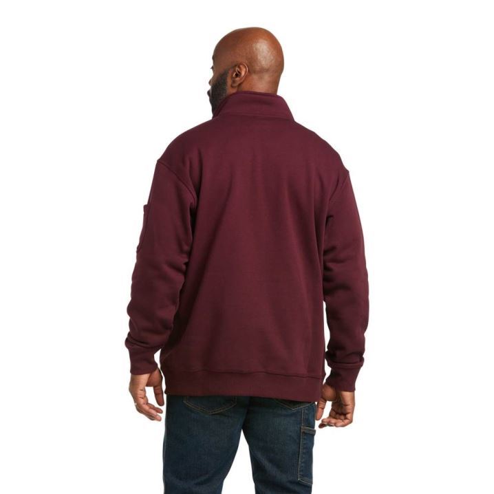 Ariat Rebar Overtime Fleece Pullover Malbec | JBdX52RI