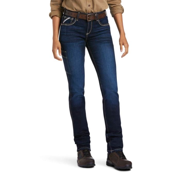 Ariat Rebar Perfect Rise Arbeits Flex Riveter Slim Leg Jean Frances | LuclytlE