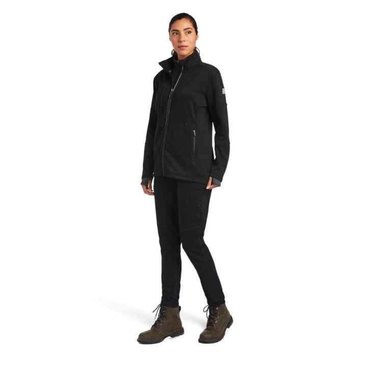 Ariat Rebar Polartec Elite Full Zip Sweatshirt Schwarz | cxHUSzxT