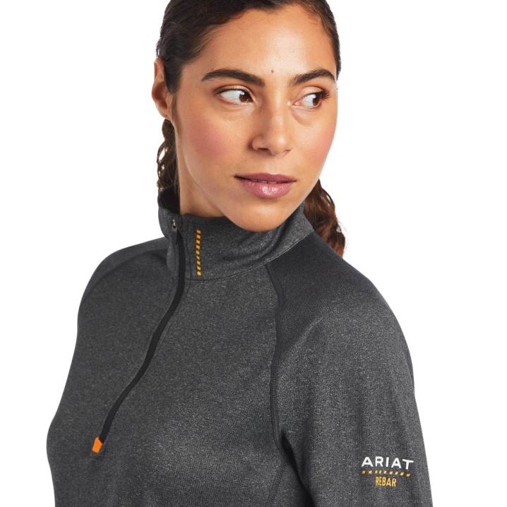 Ariat Rebar Polartec Elite ¼ Zip Baselayer Grau | voLpn8Xs