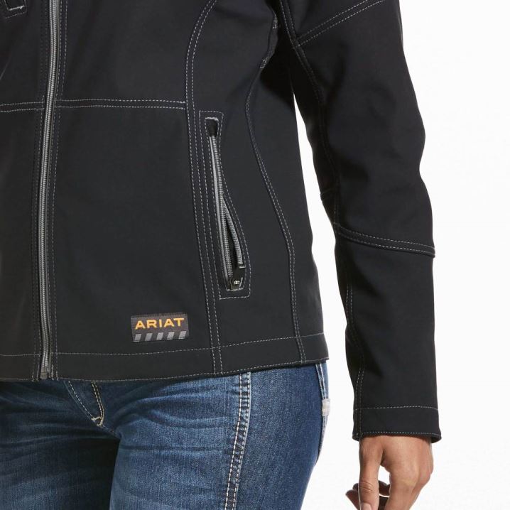 Ariat Rebar Stretch Canvas Softshell Jacket Schwarz | TX15smU5