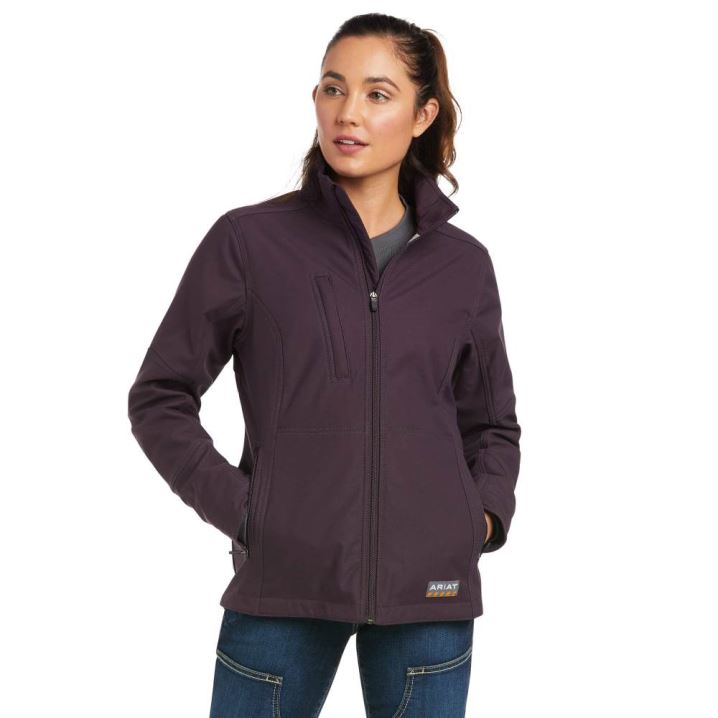 Ariat Rebar Stretch Canvas Softshell Jacket Lila | jVL7HnbS