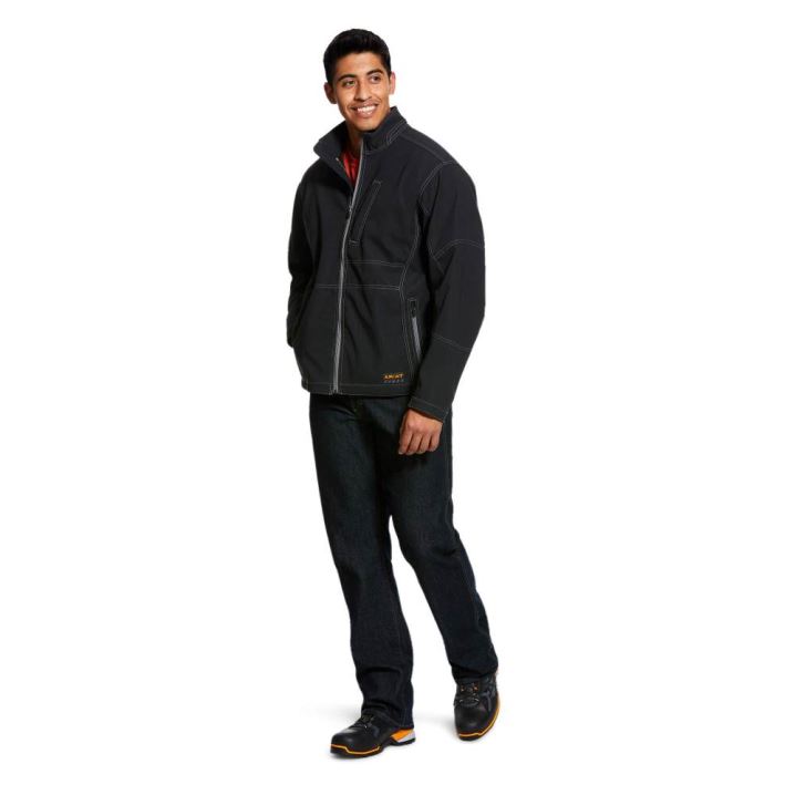 Ariat Rebar Stretch Canvas Softshell Jacket Schwarz | ugAglqSm