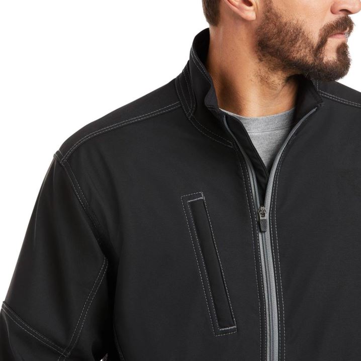 Ariat Rebar Stretch Canvas Softshell Jacket Schwarz | ugAglqSm