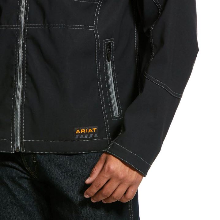 Ariat Rebar Stretch Canvas Softshell Jacket Schwarz | ugAglqSm