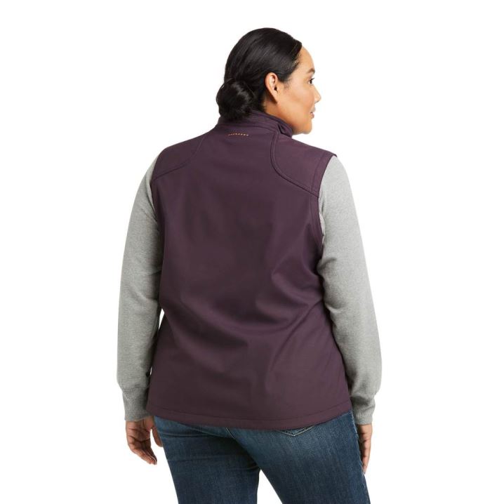 Ariat Rebar Stretch Canvas Softshell Vest Lila | 8Xvtl8Jq