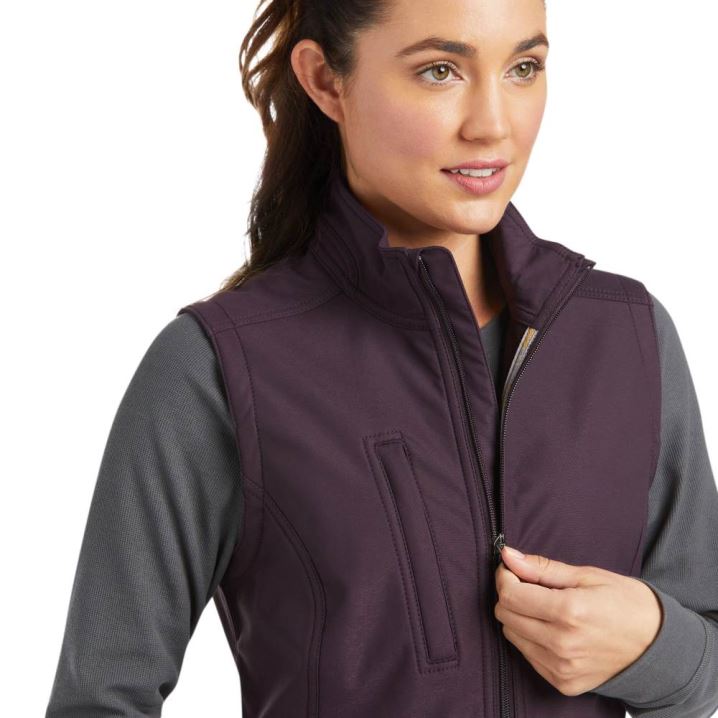 Ariat Rebar Stretch Canvas Softshell Vest Lila | 8Xvtl8Jq