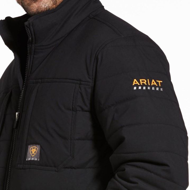 Ariat Rebar Valiant Ripstop Insulated Jacket Schwarz | ITZUsZi3