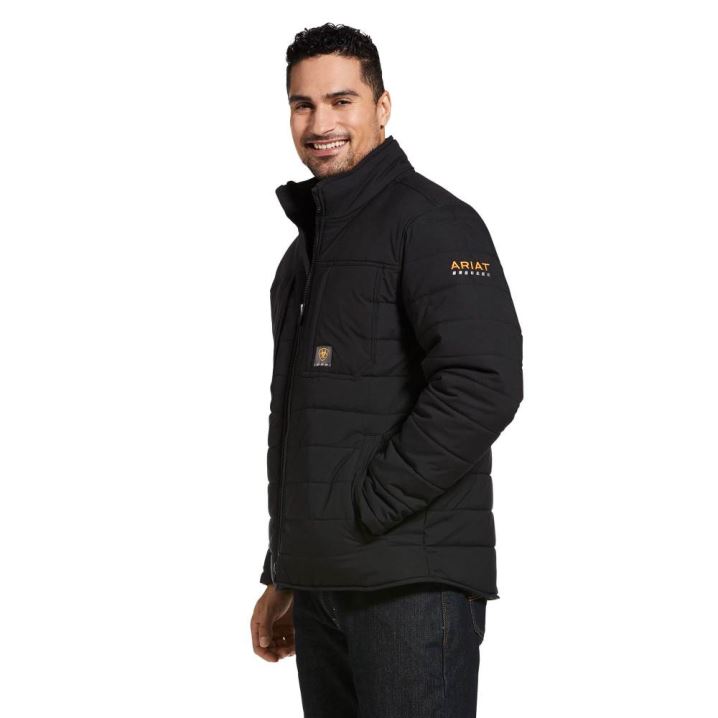 Ariat Rebar Valiant Ripstop Insulated Jacket Schwarz | ITZUsZi3