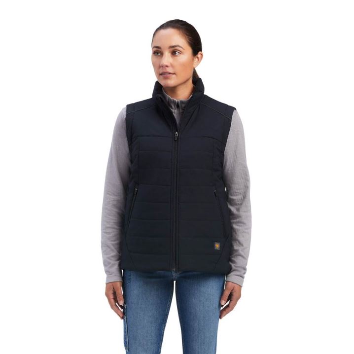 Ariat Rebar Valkyrie Stretch Canvas Insulated Vest Schwarz | Ryj26Y4T