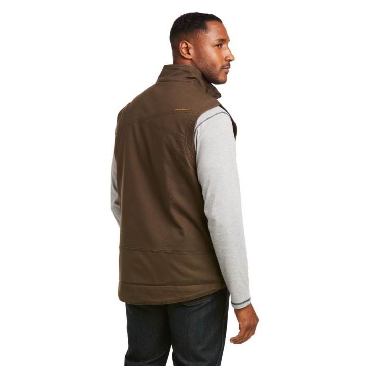 Ariat Rebar Washed DuraCanvas Insulated Vest Wren | izVKWEWP