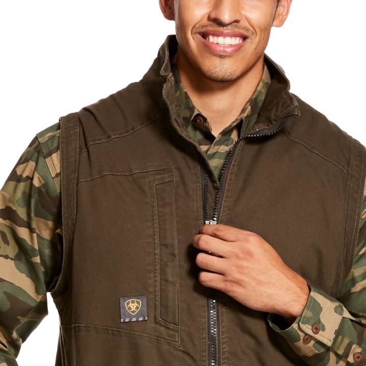 Ariat Rebar Washed DuraCanvas Insulated Vest Wren | izVKWEWP