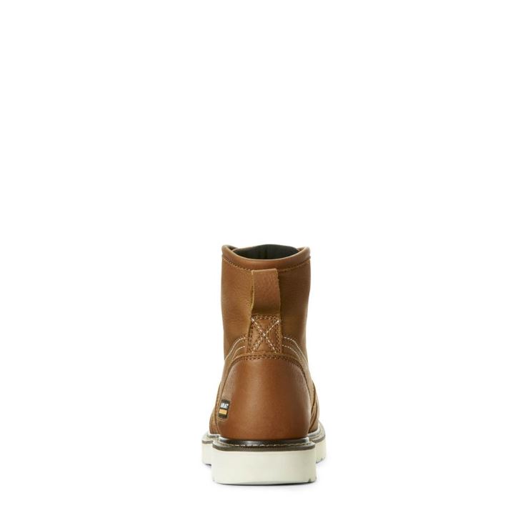 Ariat Rebar Wedge 6" Wasserdichte Arbeits Boot Gold | BT48p6cQ