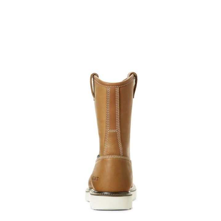 Ariat Rebar Wedge Pull-On Wasserdichte Composite Kappe Arbeits Boot Gold | MGzBRCJh