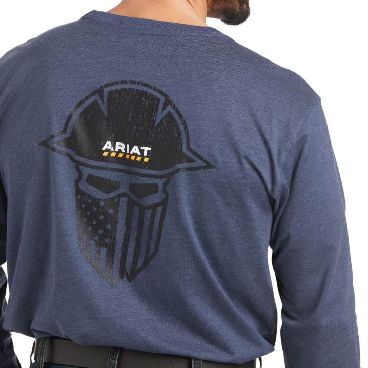 Ariat Rebar Workman Full Coverage T-Shirt Slate Heather | v9mW0ymj