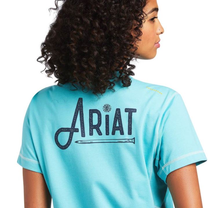 Ariat Rebar Workman Graphic Ariat Logo T-Shirt Meadowbrook | 2hC5ESyR