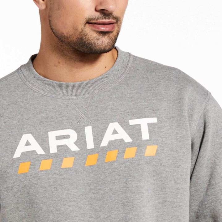 Ariat Rebar Workman Logo Sweatshirt Grau | IHUyUj4H