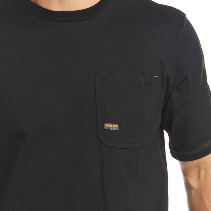 Ariat Rebar Workman Logo T-Shirt Schwarz | 6tATts3F