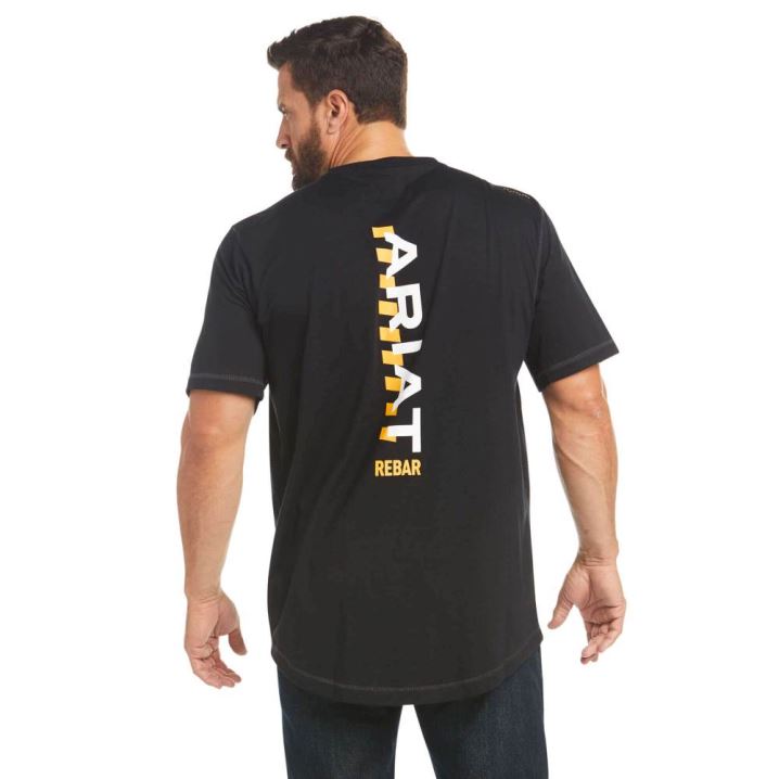 Ariat Rebar Workman Logo T-Shirt Schwarz | 6tATts3F