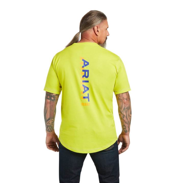 Ariat Rebar Workman Logo T-Shirt Sulphur Spring | TZLP9V6p